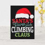 Santa's Favorite Xmas Climbing Christmas Claus Pjs Kaart (Gele Bloem)