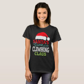 Santa's Favorite Xmas Climbing Christmas Claus Pjs T-shirt (Voorkant volledig)