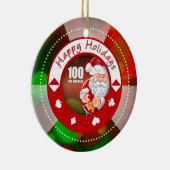 Santa's Feestdagen $100 poker Chip Ornament (Rechts)