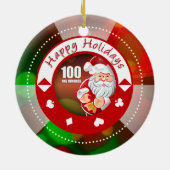 Santa's Feestdagen $100 poker Chip Ornament (Achterkant)