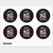 Santa's Feline Advisor Ronde Sticker (Vel)