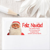 Santa's Feliz Navidad kerstlabel Etiket (Insitu)