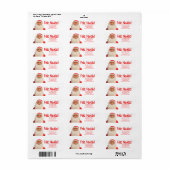 Santa's Feliz Navidad kerstlabel Etiket (Full Sheet)