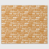 Santa's Festive HO! HO! HO! Greeting, Punch Orange Cadeaupapier (Vlak)