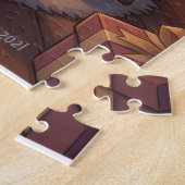 Santa's Fireside Serenade Christmas Legpuzzel (Zijkant)