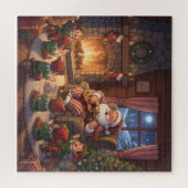 Santa's Fireside Serenade Christmas Legpuzzel (Horizontaal)