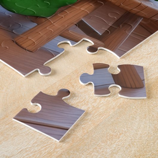 Santa's Fireside Serenade Christmas Legpuzzel (Zijkant)