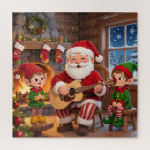 Santa's Fireside Serenade Christmas Legpuzzel (Verticaal)