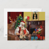 Santa's Fox Terrier Feestdagenkaart (Voorkant / Achterkant)