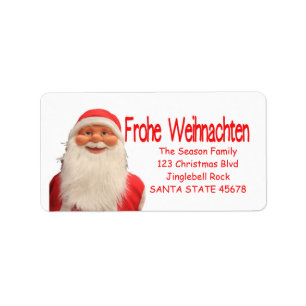 Santa's Frohe Weihnachten kerstlabel Etiket