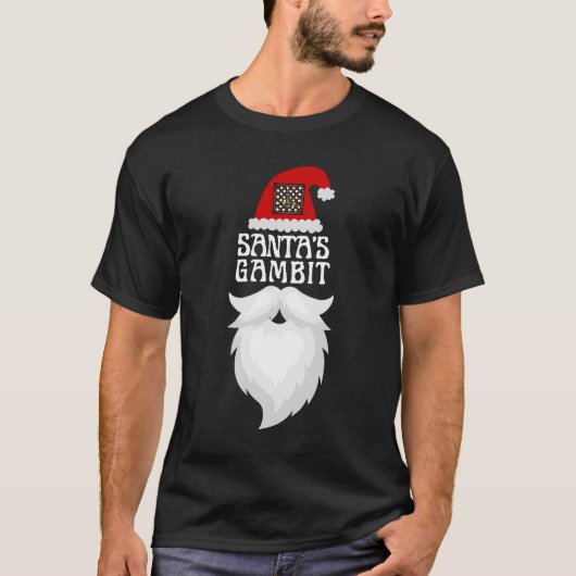 Santa's Gambit - Kerstschaak T-shirt (Voorkant)