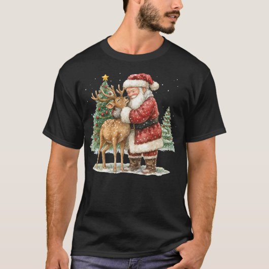 Santa's Gentle Hug T-shirt (Voorkant)