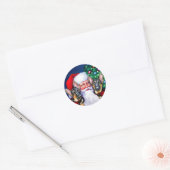 Santa's German Sheperd Dogs Ronde Sticker (Envelop)