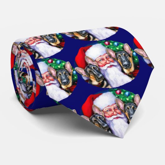 Santa's German Sheperd Dogs Stropdas (Opgerold)