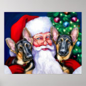 Santas German Shepherd Dogs B&T Poster (Voorkant)