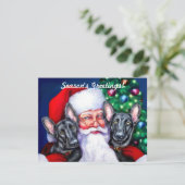 Santas German Shepherd Dogs BLK Kaart (Staand voorkant)