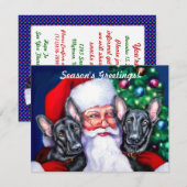 Santas German Shepherd Dogs BLK Kaart (Voorkant / Achterkant)