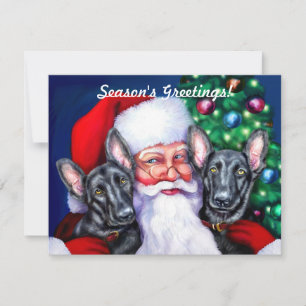 Santas German Shepherd Dogs BLK Kaart