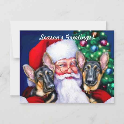 Santas German Shepherd Dogs Kaart (Voorkant)