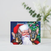 Santas German Shepherd Dogs Kaart (Staand voorkant)