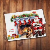 Santa's Gift Basset Hound Dog Christmas