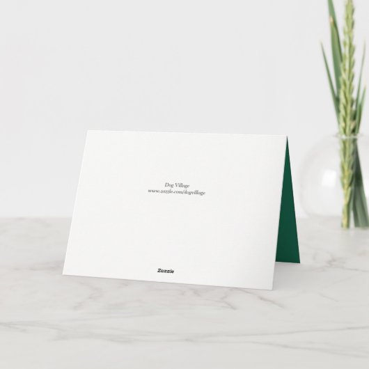 Santa's Gift Belgian Sheepdog Christmas Feestdagen Kaart (Achterkant)