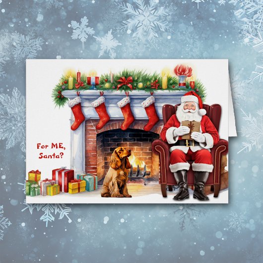 Santa's Gift Cocker Spaniel Hond Kerstmis