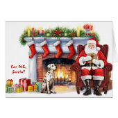 Santa's Gift Dalmatische Hond Kerstmis (Voorkant Horizontaal)