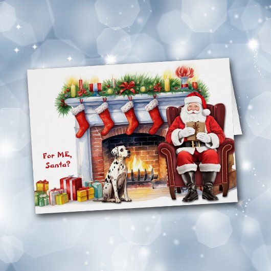 Santa's Gift Dalmatische Hond Kerstmis