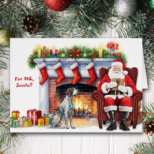 Santa's Gift Duits Kortharige Pointer Vakantie