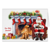 Santa's Gift Gouden Retriever Hond Kerstmis (Voorkant Horizontaal)