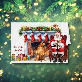 Santa's Gift Gouden Retriever Hond Kerstmis