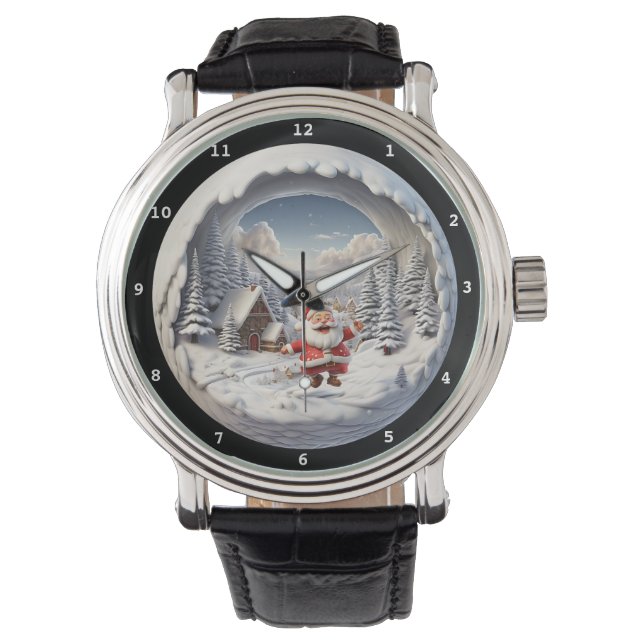 Santa's Gift Journey Winter Wristwatch Horloge (Voorkant)