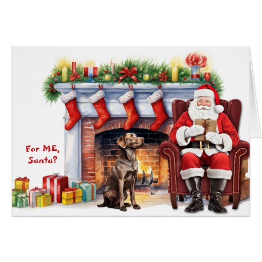 Santa's Gift Labrador Retriever Hond Kerstmis (Voorkant Horizontaal)