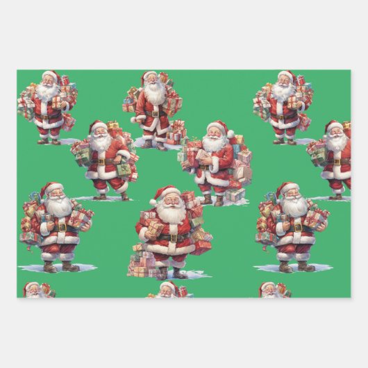 Santa's Gift Parade Wrapping Paper (Voorkant 3)