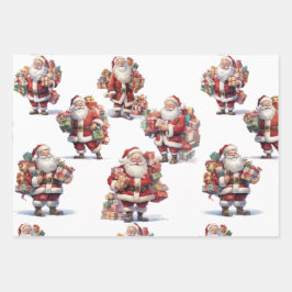 Santa's Gift Parade Wrapping Paper