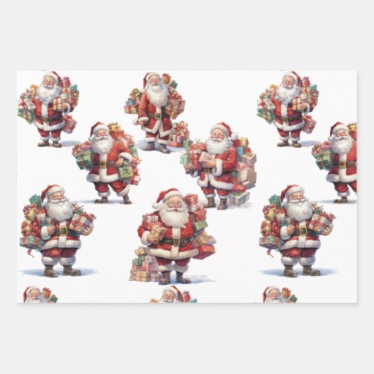 Santa's Gift Parade Wrapping Paper (Voorkant)