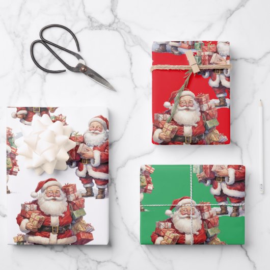 Santa's Gift Parade Wrapping Paper (Voorkant)