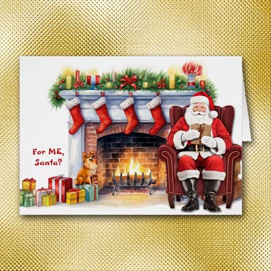 Santa's Gift Pommerse Hond Kerstmis