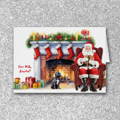 Santa's Gift Zwart Frans Bulldog Kerstmis