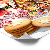 Santa's Gingerbread House Illustratie Poster (Hoek)