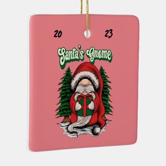 Santa's Gnome Keramisch Ornament (Rechts)