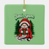 Santa's Gnome Keramisch Ornament (Achterkant)