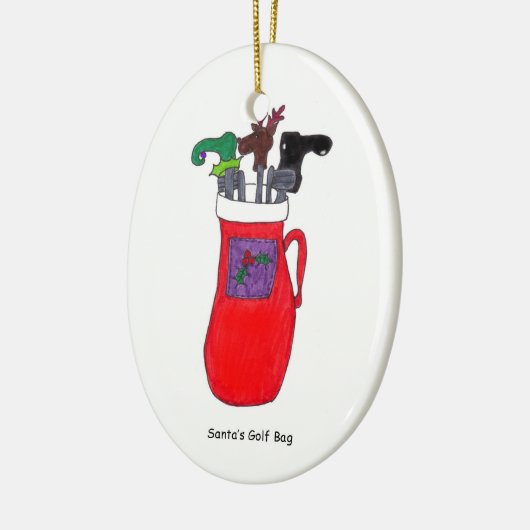 Santa's Golf Bag Ornament (Links)