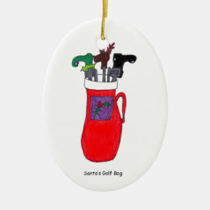 Santa's Golf Bag Ornament