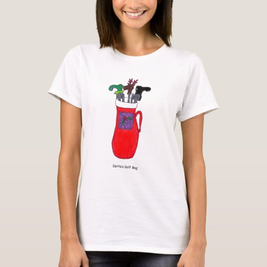 Santa's Golf Bag T-shirt (Voorkant)