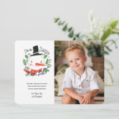 Santa's Good List Foto Wenskaart Feestdagenkaart (Staand voorkant)