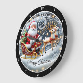 Santa's Grand Sleigh Ride" - Klassieke Kerst Grote Klok (Hoek)