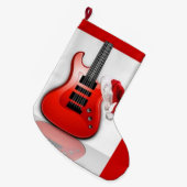 santas guitar kerstmis grote kerstsok (Voorkant (Hangend))