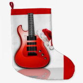 santas guitar kerstmis grote kerstsok (Voorkant)